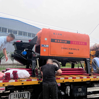 Bomba de Concreto Portátil de Alta Eficiencia con Motor Diésel para Remolque, Bomba de Transferencia de Concreto para Construcción de Edificios, Suministro de Fábrica