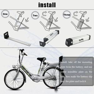 Batterie lithium-ion Silver Fish 24V 8Ah, batterie de vélo électrique 24 volts, boîtier de batterie Silverfish pour vélo électrique, avec chargeur - Product Image 5
