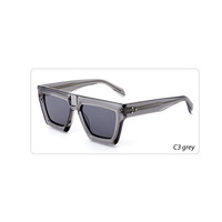 Lunettes de soleil carrées polarisées de luxe pour femmes, montures tendance UV400, en acétate, vente en gros, collection 2026