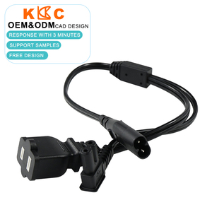 C8 Male to Right Angle C7 & NEMA 1-15R Y-Splitter <b>Cable</b> / 2 Pin <b>Power</b> Extension Lead / Monitor TV <b>Power</b> Supply - Product Image 2