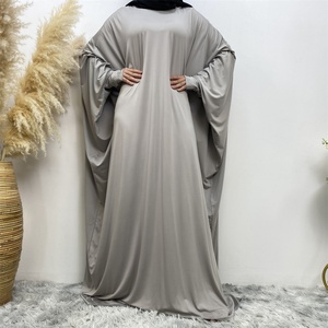 6210# High Quality Muslim Dress Wholesale Latest Solid Color Long Sleeve Muslim Prayer Dress Islamic Clothing Abaya - Product Image 4