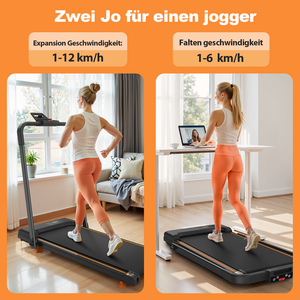 2-in-1 klappbares Laufpad Laufband Elektrische Heim fitness mit LED-Anzeige zum Gehen und Joggen für den Schreibtisch gebrauch - Product Image 5