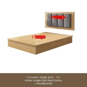 Ensemble complet de lits d'hôtel en bois massif au design moderne, lits simples et doubles pour gîtes, appartements locatifs, logements et dortoirs du personnel - Product Image 5