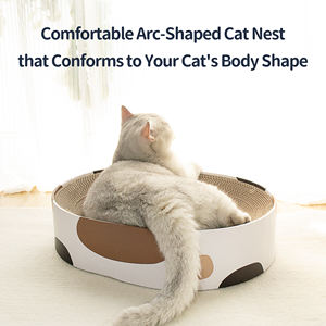 Gratte-<span class=keywords><strong>chat</strong></span> ovale 100% en papier de carton recyclé, lit confortable à gratter pour chats, meilleure vente - Product Image 5