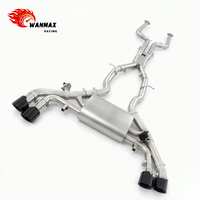 Système d'échappement Catback à soupapes haute performance en acier inoxydable SS304 pour BMW X3M X4M F97 F98 3.0T S58 Tuning X-Pipe avec tuyauterie mate