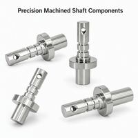 Arbre usiné CNC de précision avec bride, arbre de transmission fileté en acier inoxydable avec gorge pour machines industrielles