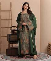 Nouvel ensemble 2 pièces élégant pour femmes musulmanes, abaya et turbans, grande taille, motif floral brodé, manches longues, longueur cheville