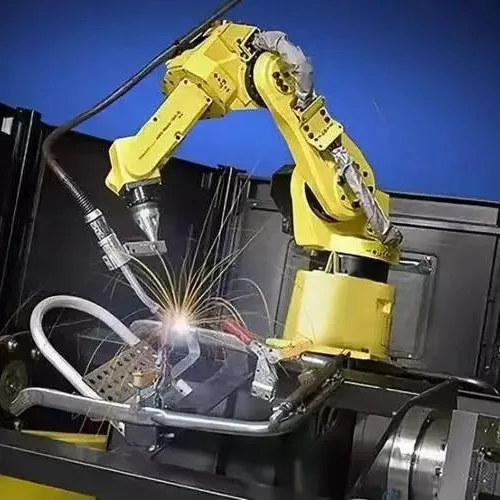 China Lieferant Schweiß maschine FANUC Roboter R-2000iC 210F Mit Megmeet CO2/MAG/MMA Schweißer Für Faser Laser Schweißen Stahl Metall Wor