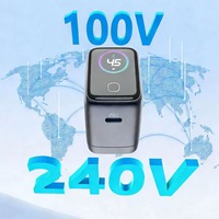 Chargeur GaN 45W personnalisé OEM avec écran intelligent IA, marque privée, pour les marques technologiques et les détaillants américains et européens, distribution mondiale