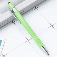 Stylos métalliques de luxe 2-en-1 à bille, toucher doux, impression UV pour événements de marche/course, assurance, automobile, promotionnels