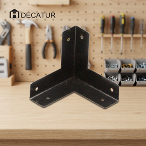 Protectores de Esquinas para Cajas de Vino Decatur Classic, Acero/Latón Pintado en Negro, 22x33mm, Fácil Instalación - Product Image 4