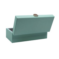 Boîte de rangement pour bijoux en cuir PU de luxe, boîte organisatrice de bijoux multi-compartiments avec serrure en métal, boîte cadeau pour bijoux avec logo personnalisé