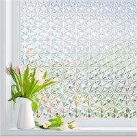 Film de fenêtre en PVC moderne 12MIL d'épaisseur, adhésif statique, sans colle, pour la confidentialité, l'isolation thermique et la protection UV, durable pour la maison