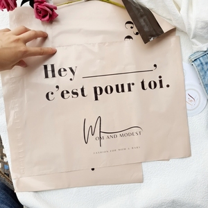 Sacs d'enveloppe blancs écologiques personnalisés en poly biodégradables et compostables pour l'expédition de sacs postaux en plastique - Product Image 3