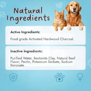 <span class=keywords><strong>Pet</strong></span> Vet Sığır Eti Aromalı Aktif Karbon Jeli Köpekler ve Kediler için - 60ml Şişe İlk Yardım Acil Durum Malzemeleri Toksinleri Emer Destekler - Product Image 5