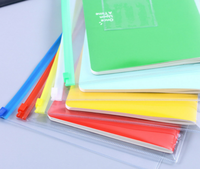 Faible QUANTITÉ MINIMALE DE COMMANDE A5/A6 Taille Clair Zip lock Poche DE PVC Fermeture Éclair Sac Fente Pour Carte En Plastique Sac
