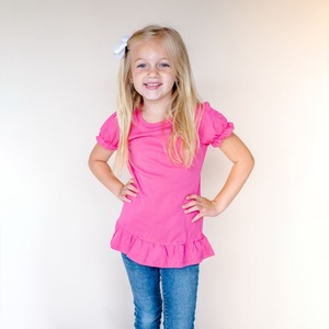 Camiseta Personalizada para Niñas, Camiseta de Manga Corta de Verano para Niños, Mangas Abullonadas de Algodón, Ropa de Verano, Camiseta para Bebés - Product Image 6