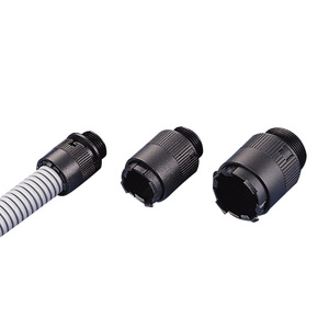 Tête de fixation rapide KSS pour tuyaux ondulés, filetage PG, série PAQ, nylon, indice de résistance au feu 94V-2, pour raccords de conduites - Product Image 2