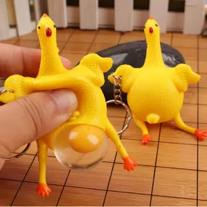 नई अजीब हंसोड़ मुश्किल गैजेट्स हरे डायनासोर बीन्स खिलौना चिकन अंडे बिछाने मुर्गियाँ भीड़ तनाव गेंद चाबी का गुच्छा कीरिंग राहत उपहार