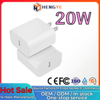Chargeur mural à charge rapide haute vitesse pour téléphone portable, 20W PD USB C OEM ODM, blanc, prise US, vente en gros, fournisseur d'usine