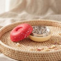 Broyeur à tabac en métal Donut à 3 couches, magnétique, 72 mm, manuel, pour cigarettes, accessoires pour fumeurs