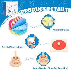 Ensemble de jeux éducatifs en pâte à modeler pour l'autisme avec minuteur liquide pour enfants autistes de <span class=keywords><strong>2</strong></span> à 4 ans, lot en bois - Product Image 4