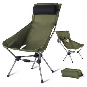 Échantillon Gratuit - Chaise de Camping Pliante Portable d'Extérieur Robuste et Ultralégère à Dossier Haut (Type Chaise Lune) - Product Image 1