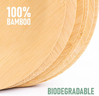 Assiettes jetables en bambou, vaisselle en bois biodégradable et écologique, restaurants et plateaux de fête en bois de bambou