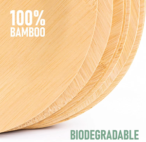 일회용 대나무 접시, 생분해성 및 친환경 나무 식기, 레스토랑 및 파티 대나무 쟁반 - Product Image 6
