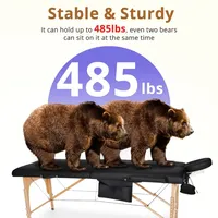 Vente en gros best-seller table de spa pieds réglables lit de massage portable pliant en bois