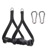 Poignées de machine à câble robustes antidérapantes avec sangles en nylon et mousquetons métalliques pour la musculation et les bandes de résistance