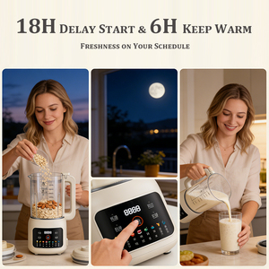 Máquina para Hacer Leche de Nueces Eléctrica de 1600 ml y 800 W, Multifuncional, Fácil de Limpiar, Carcasa de Plástico, Recipiente de Vidrio, Control Táctil - Product Image 4