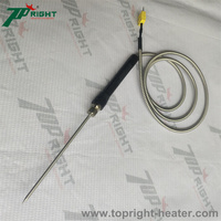Sonde de thermocouple de type K pour usage industriel avec poignée de connexion, longueur 100 mm