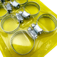 Jeu de colliers de serrage pour tuyaux, 10 pièces, tailles assorties 8-27mm, en acier à haute teneur en carbone zingué, pour fixation de conduites de carburant