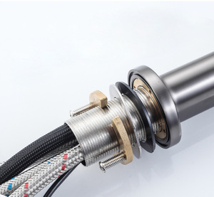 Schwarz herausziehen Wasserhahn Küchen spüle Wasserhahn 2 Funktionen Sprayer Touch Steel Modern Contemporary Ceramic Hotel - Product Image 6