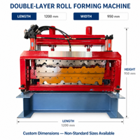 Machine automatique de formage de tôles de toiture à double couche avec commande PLC et écran tactile