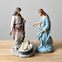 Figurines en résine peintes à la main Statues catholiques personnalisées décor à la maison Statue de jésus religieux en gros
