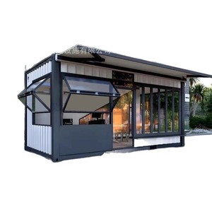 Moderna Cabina de Oficina Exterior de Aluminio, Rectangular, Modular, Independiente, con Ventana y Patas Metálicas - Product Image 2