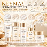Kit de Voyage Soin Visage au Lait de Riz OEM ODM – Éclaircissant, Hydratant, Nourrissant – Marque Privée, Vente en Gros, Personnalisé