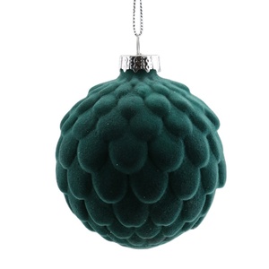 มาใหม่ที่สวยหรูสีเขียวสีขาวคริสมาสต์ลูกแก้วเครื่องประดับย้อนยุคสำหรับต้นคริสต์มาสจี้ตกแต่ง - Product Image 5