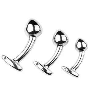 Pequeño mediano grande Anal Beads Butt Plug Set Dildo Metal Anal Plug Usable Insertar Juguete sexual para hombre y mujer