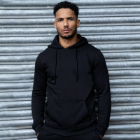 YD350 Sweat à Capuche Sport Homme de Haute Qualité avec Logo Personnalisable, Doublé, Couleur Unie, Style Simple, Pull Chaud d'Hiver avec Poche