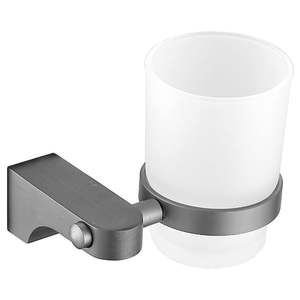 Juego de Accesorios de Baño Minimalistas Modernos de Acero Inoxidable y Aleación de Zinc de Primera Calidad, 7 Piezas, Barra para Toallas Negra Mate, Montado en la Pared - Product Image 5