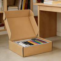 Cartons d'expédition pliables personnalisés, boîtes en carton ondulé auto-assemblables avec revêtement UV, design portable pour l'emballage de cadeaux