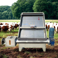 Separador de Líquidos y Sólidos con Pantalla Inclinada, Máquina Deshidratadora de Estiércol de Acero Inoxidable 304, Separador de Residuos Secos y Húmedos para Animales de Granja