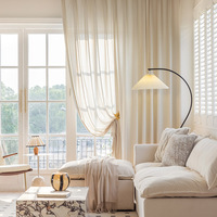 Rideaux de laine pour la maison rideau transparent japonais au design moderne en lin de couleur unie rideau de gaze d'intérieur de taille personnalisée