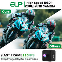 Kamera USB 3.0 ELP High Speed 1080P 230FPS 4K 60FPS 12MP dengan Lensa Distorsi Rendah IMX577 Mini Webcam untuk Visi Mesin Terintegrasi