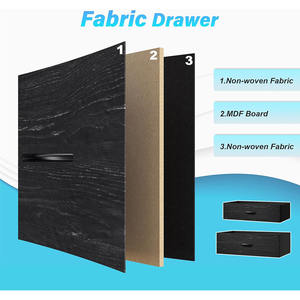 黒のリビングルーム家具テレビスタンドテレビキャビネットエンターテインメントセンター12引き出し付き - Product Image 5