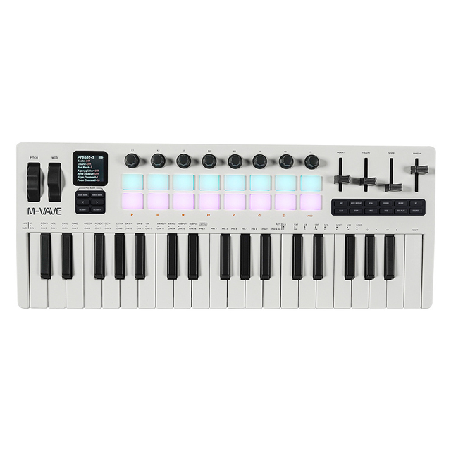 Rechargeable Midi Controller 37 Keys Midi Keyboard Controller Portable Midi Controller Keyboard