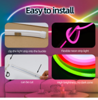 Bande lumineuse LED néon RGB 0613, tube flexible en silicone pour la décoration murale et de plafond de salle de jeu